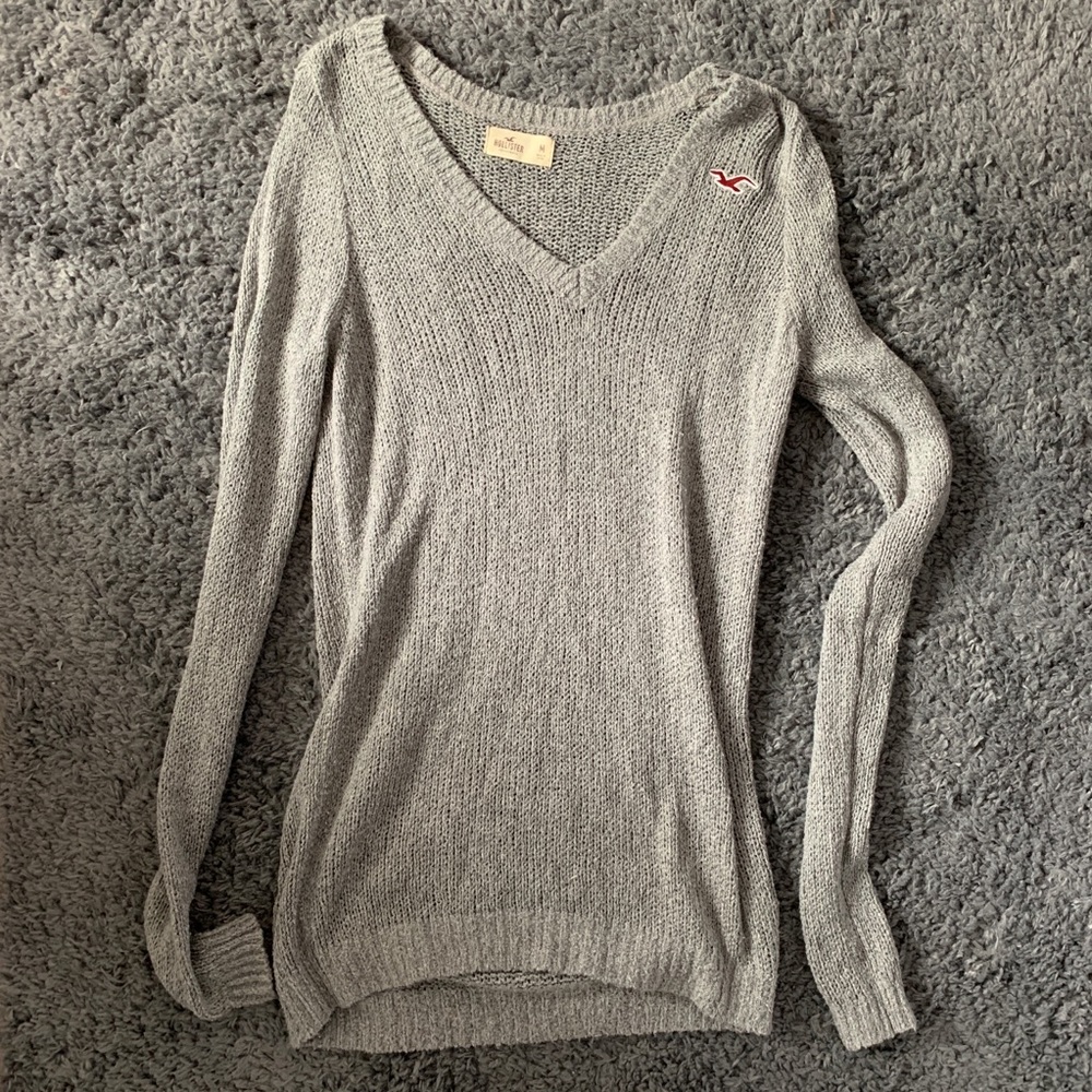 Gray Hollister Light long sleeve Sweater